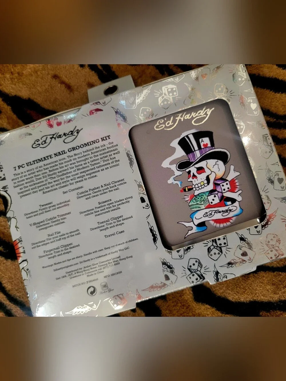 Ed Hardy Men’s Nail Grooming Kit - Black New!